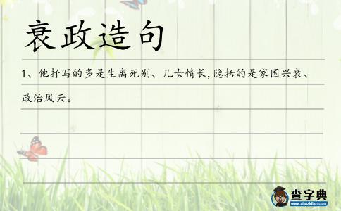 衰政造句