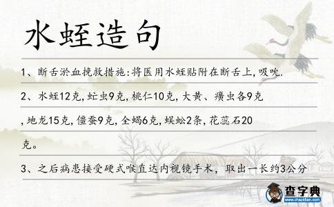 水蛭造句