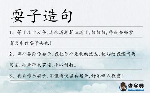 耍子造句