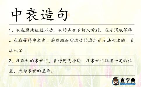 中衰造句