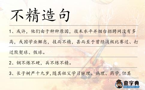 不精造句
