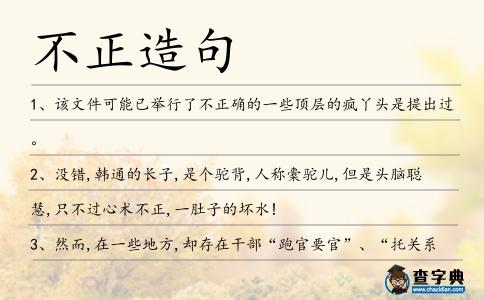 不正造句