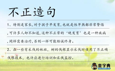 不正造句