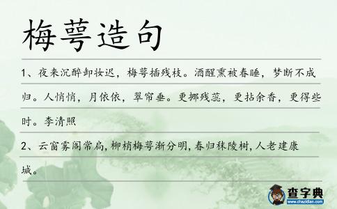 梅萼造句
