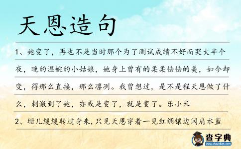 天恩造句