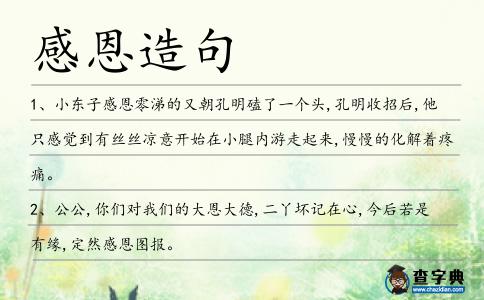 感恩造句