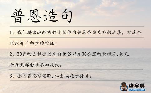 普恩造句