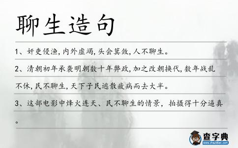 聊生造句