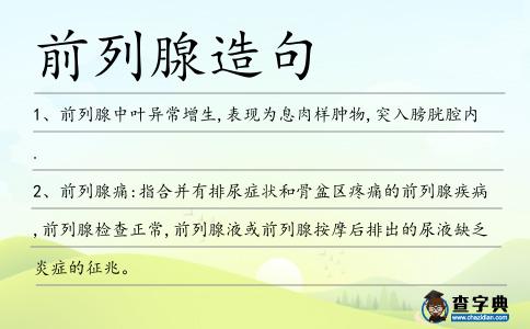 前列腺造句