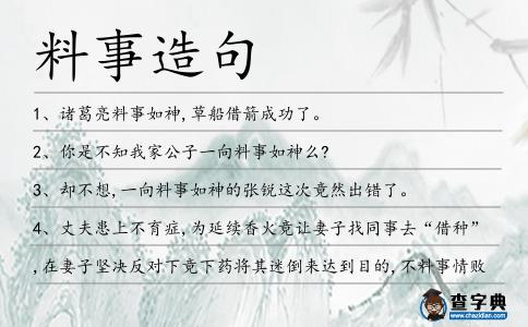 料事造句