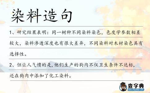 染料造句