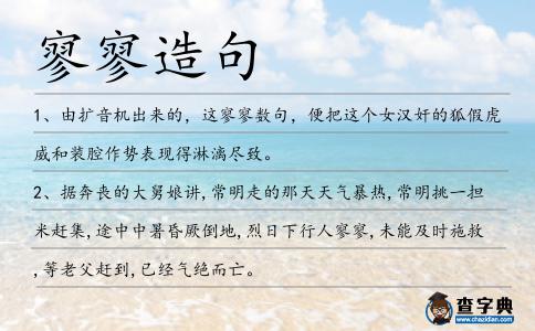 寥寥造句