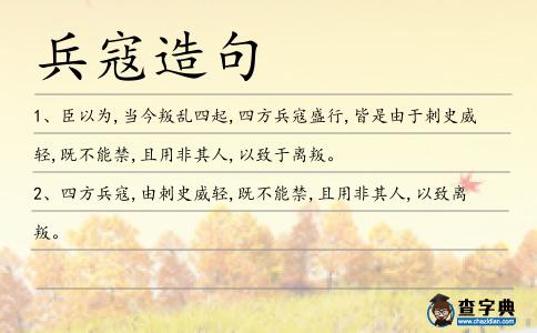 兵寇造句