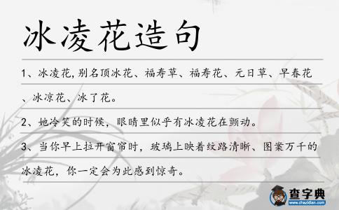 冰凌花造句