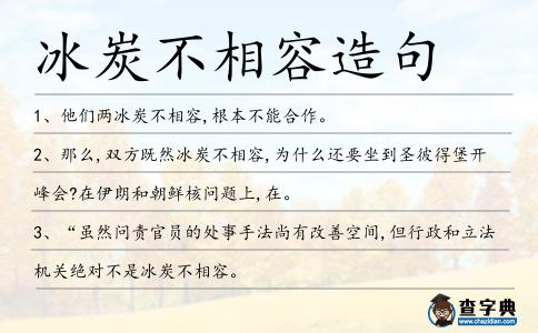冰炭不相容造句