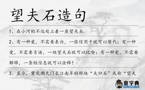 望夫石造句