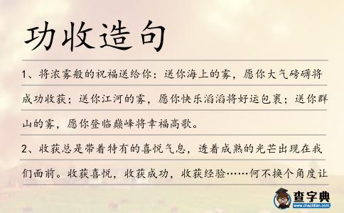 功收造句