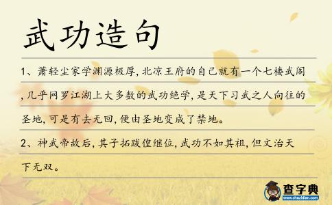武功造句