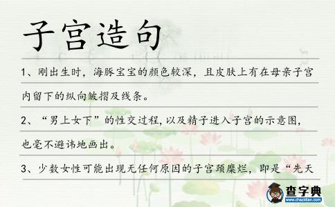 子宮造句
