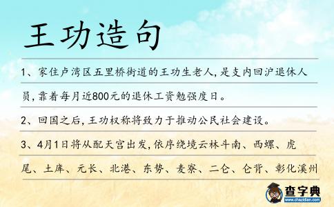 王功造句