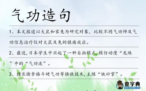 氣功造句