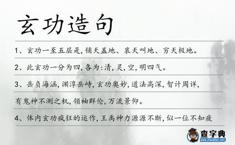 玄功造句
