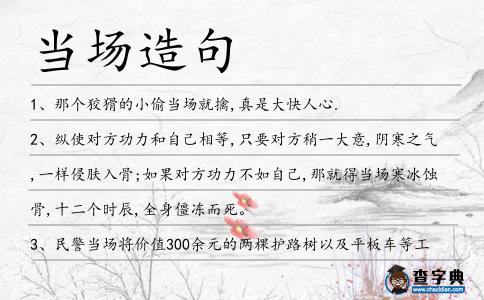 當(dāng)場(chǎng)造句