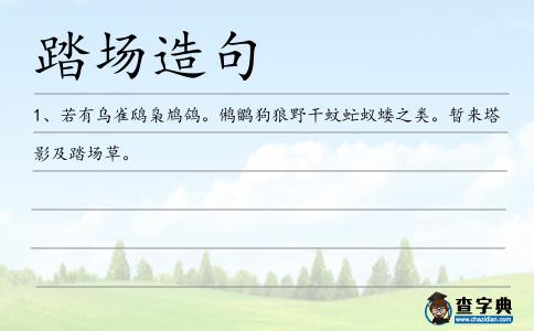 踏場造句