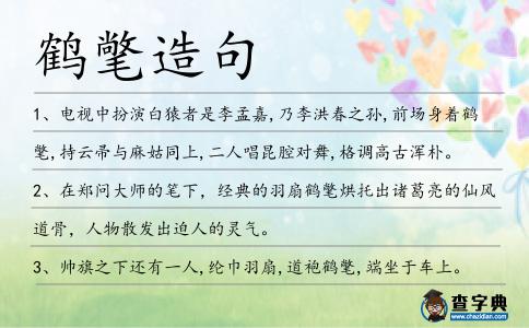 鶴氅造句