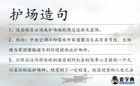 護場造句