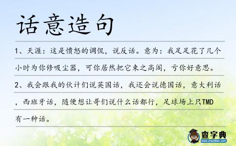 話意造句