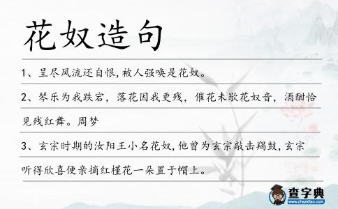 花奴造句