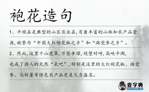 袍花造句