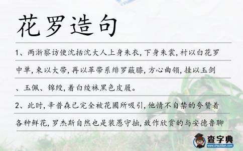 花羅造句