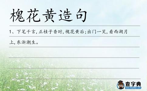 槐花黃造句