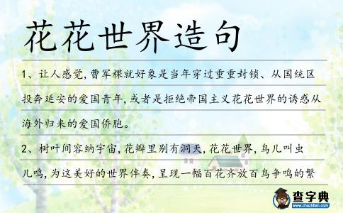 花花世界造句