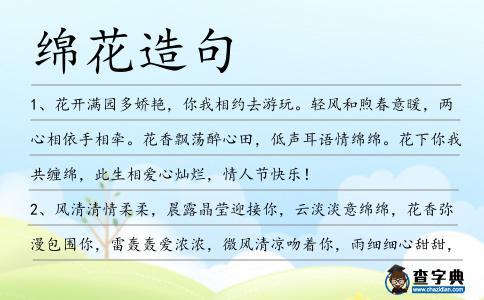 綿花造句