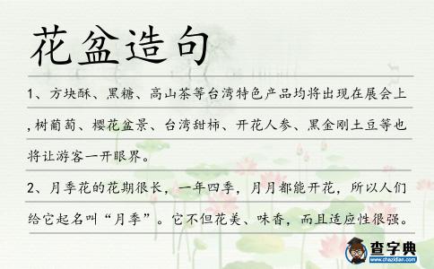 花盆造句