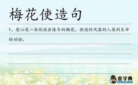 梅花使造句