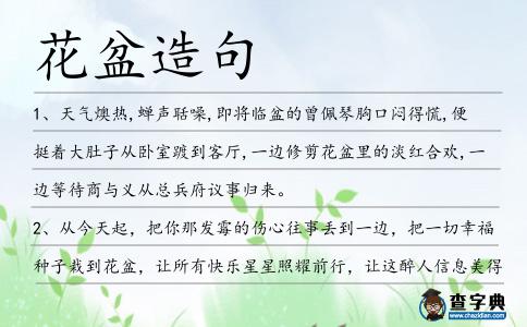 花盆造句