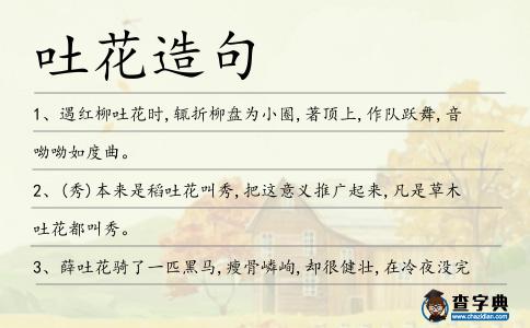 吐花造句