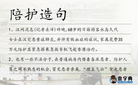 陪護造句