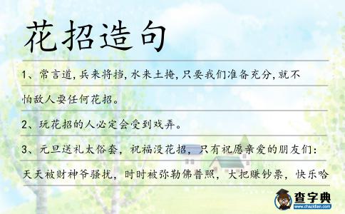 花招造句