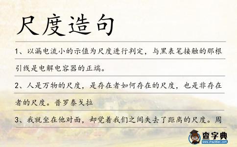 尺度造句