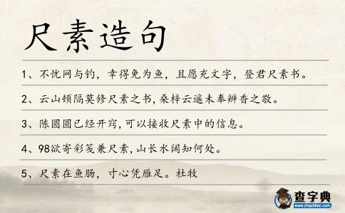 尺素造句