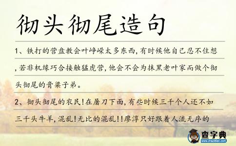 徹頭徹尾造句