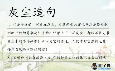 灰塵造句