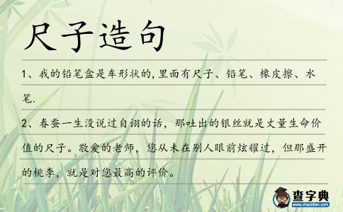 尺子造句