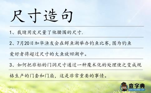 尺寸造句