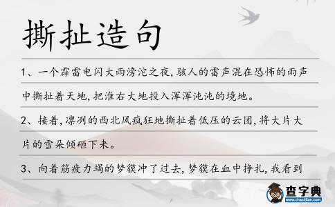 撕扯造句